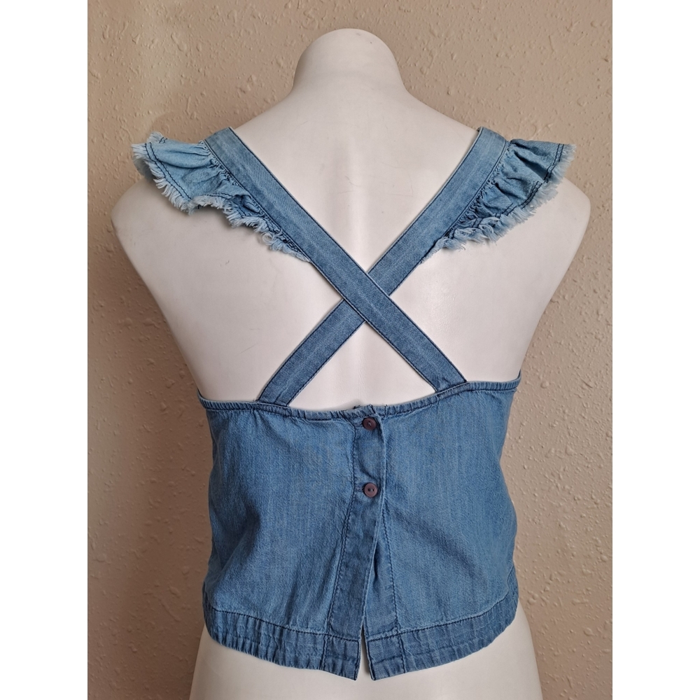 BP Denim Ruffle Tank Top - Picture 3 of 5
